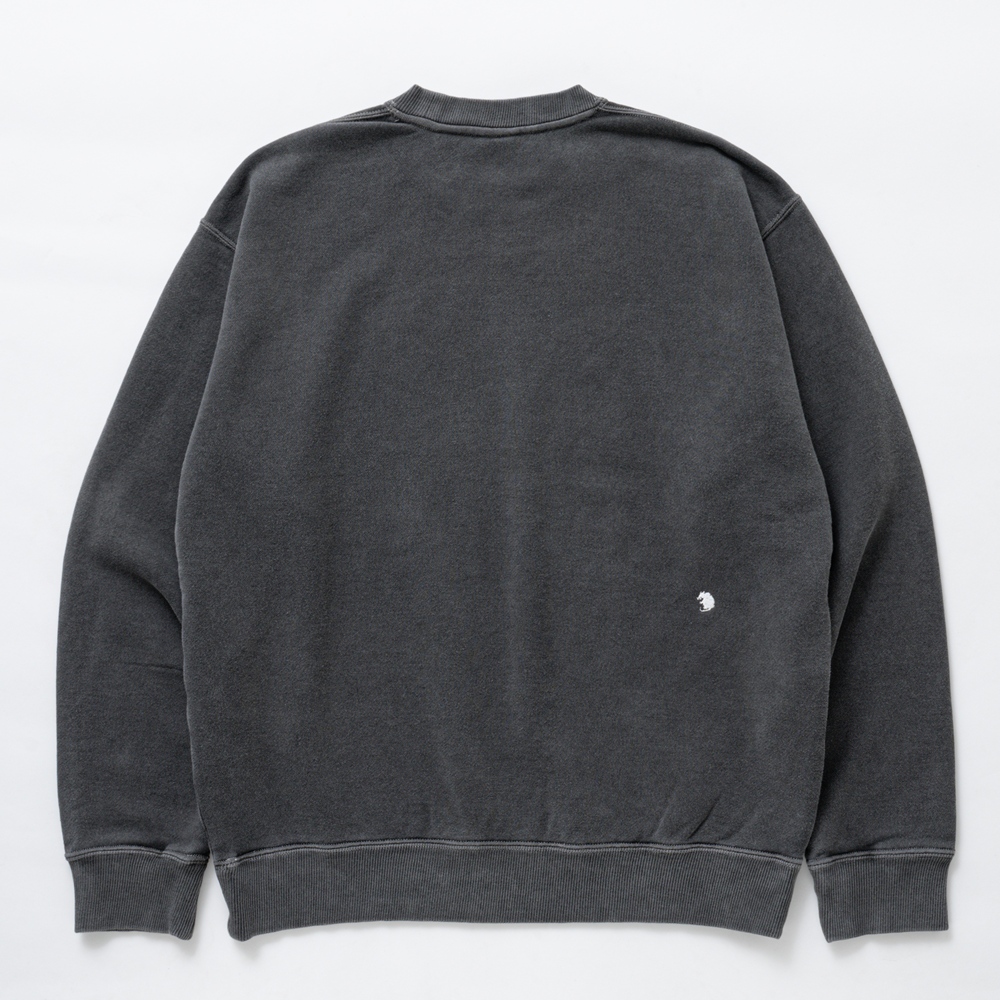 画像: RATS/PIGMENT DYED CREW NECK SWEAT（BLACK）［ピグメントダイクルーネックスウェット-25春夏］