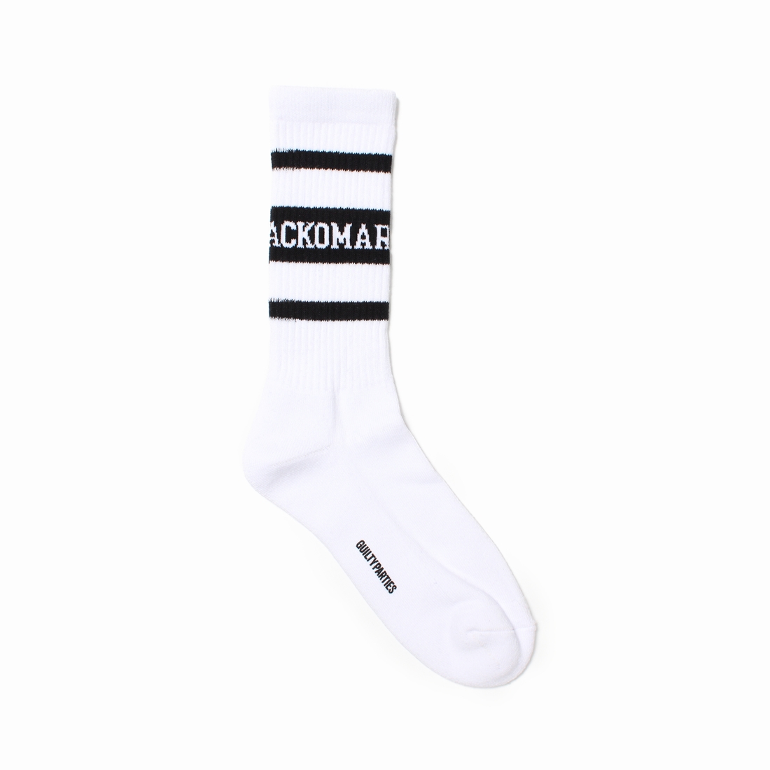 画像: WACKO MARIA/LOGO JACQUARD SOCKS（WHITE/BLACK）［ロゴジャガードソックス-25春夏］