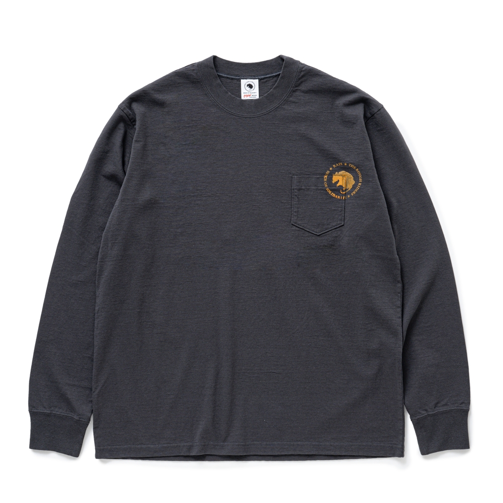 画像: RATS/CIRCLE POCKET L/S TEE（CHARCOAL）［プリント長袖ポケT-25春夏］