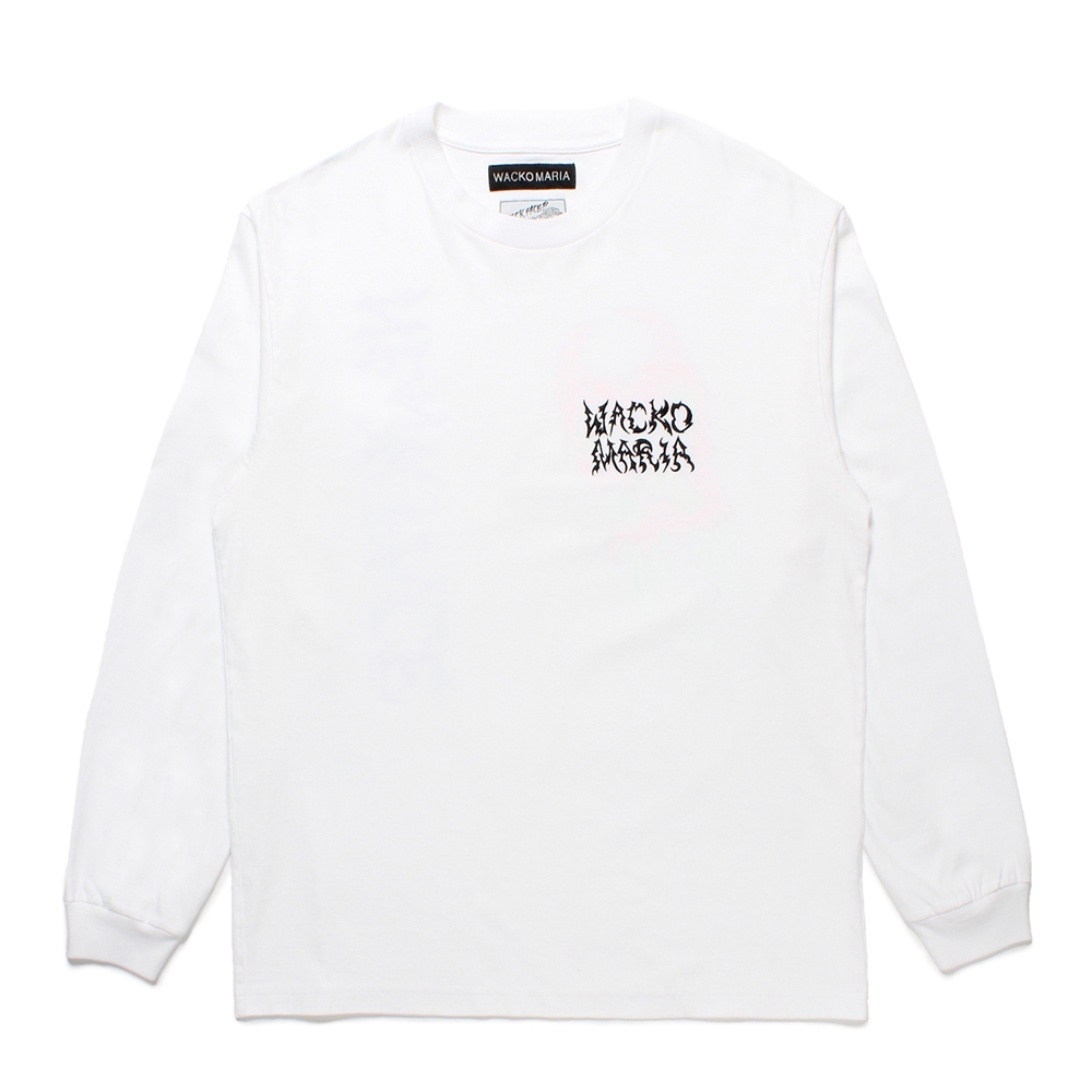画像: WACKO MARIA/NECKFACE / WASHED HEAVY WEIGHT LONG SLEEVE T-SHIRT（WHITE）［プリント長袖T-25春夏］