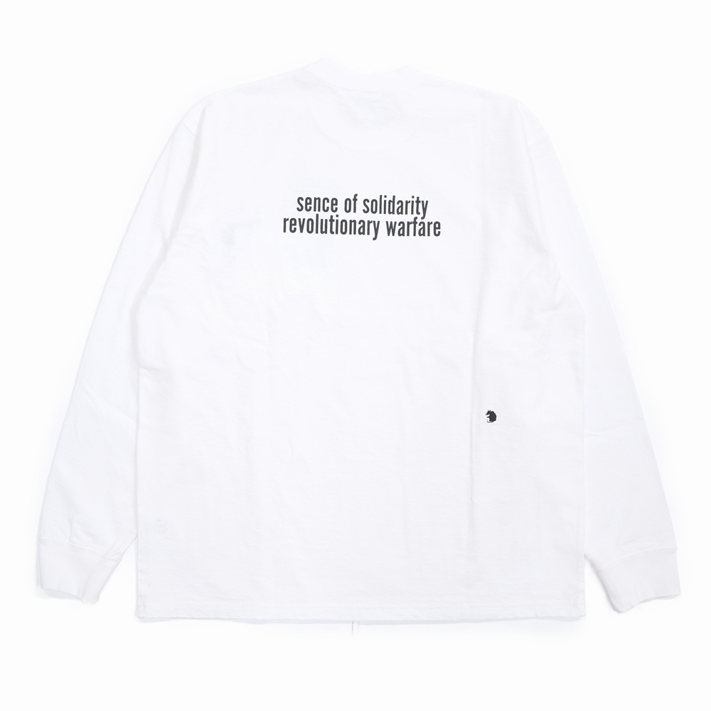 画像: RATS/CIRCLE POCKET L/S TEE（WHITE）［プリント長袖ポケT-25春夏］