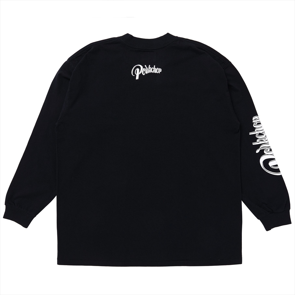 画像: PORKCHOP/CRS LOGO L/S TEE（BLACK）［プリント長袖T-25春夏］