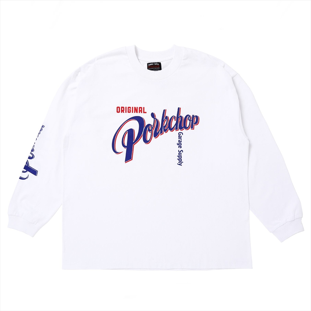 画像: PORKCHOP/CRS LOGO L/S TEE（WHITE）［プリント長袖T-25春夏］