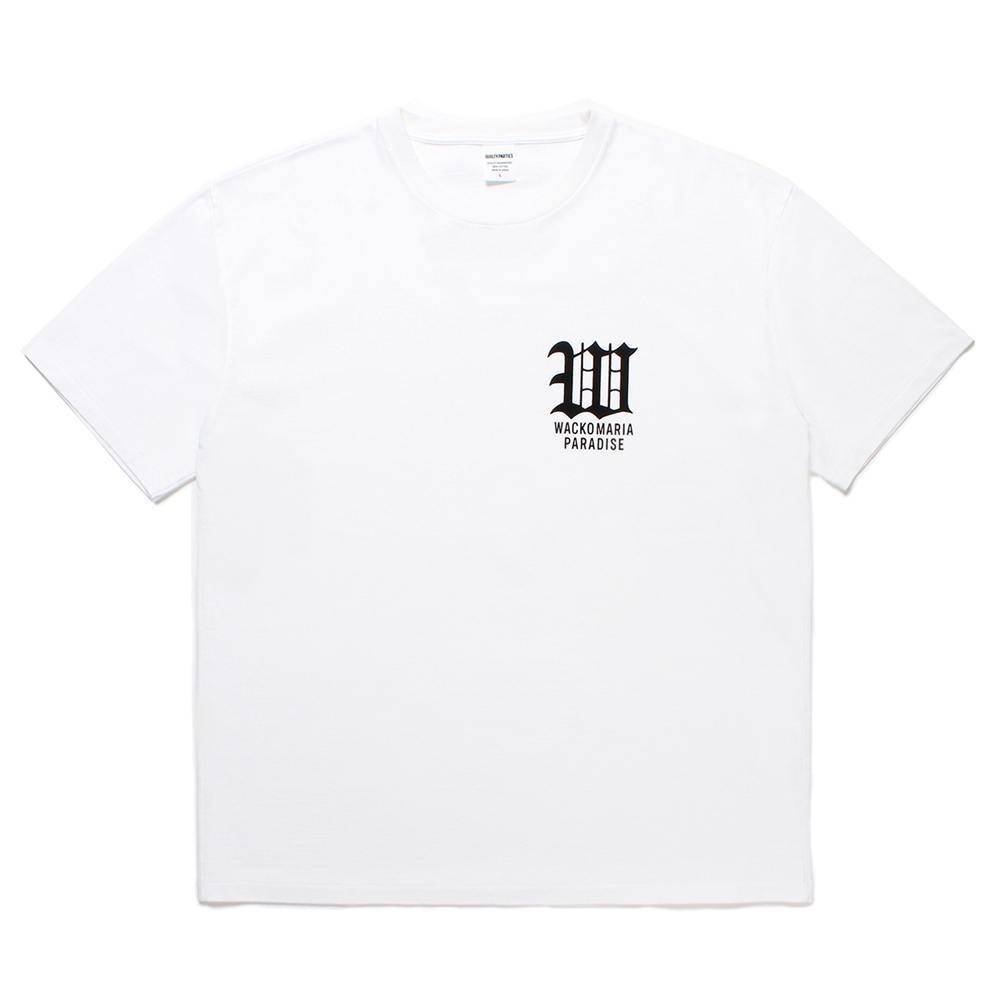 画像1: WACKO MARIA/WASHED HEAVY WEIGHT T-SHIRT（WHITE）［プリントT-25春夏］ (1)