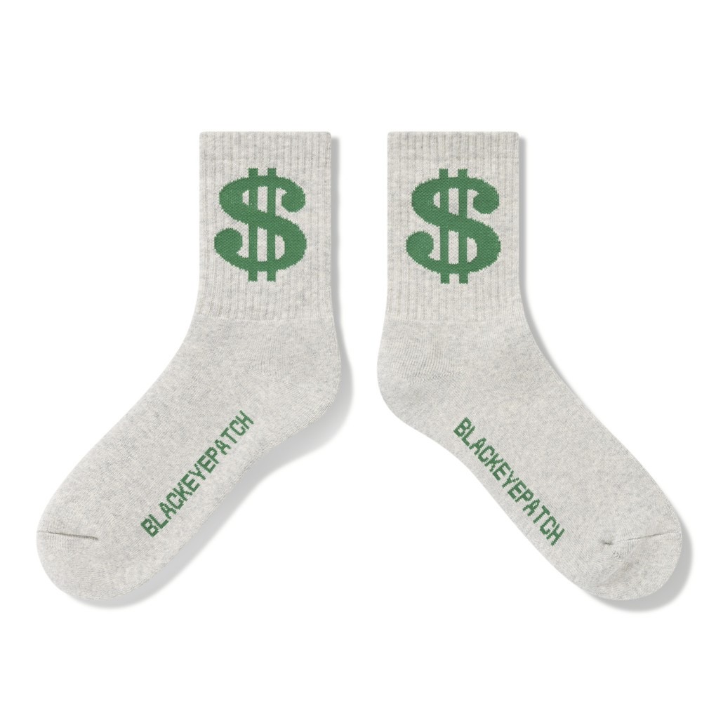 画像: BlackEyePatch/DOLLAR SIGN SOCKS（GRAY）