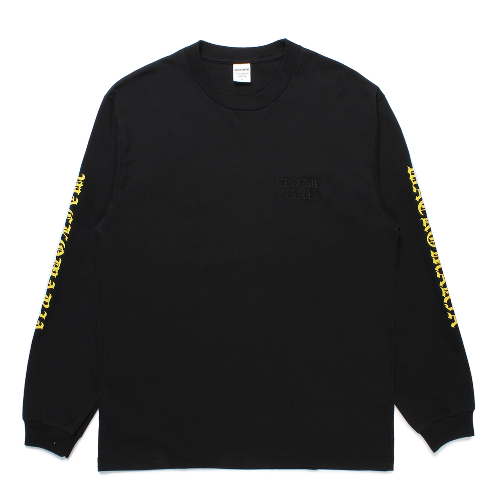 画像: WACKO MARIA/WASHED HEAVY WEIGHT LONG SLEEVE T-SHIRT（BLACK）［刺繍+プリント長袖T-25春夏］