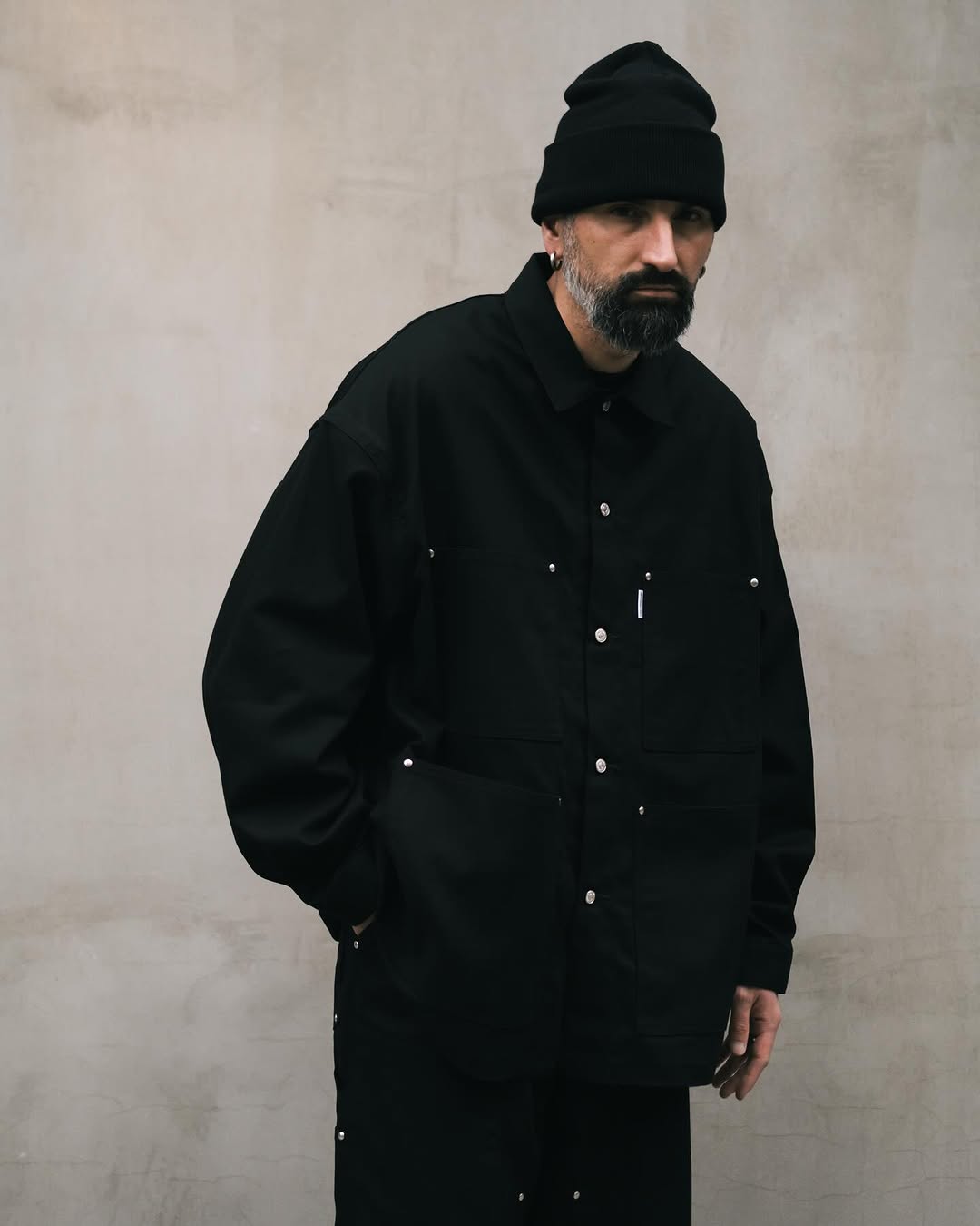 画像: COOTIE PRODUCTIONS/Abyss Dyed Duck Coverall（Black）［ダックカバーオール-25春夏］