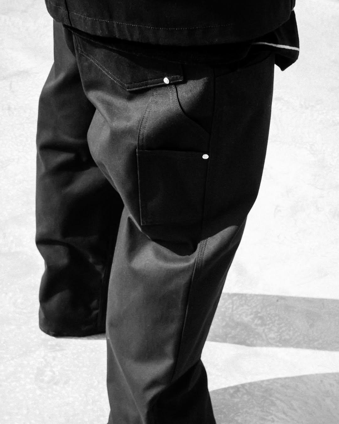 画像: COOTIE PRODUCTIONS/Abyss Dyed Duck Double Knee Painter Pants（Black）［ダブルニーペインターパンツ-25春夏］