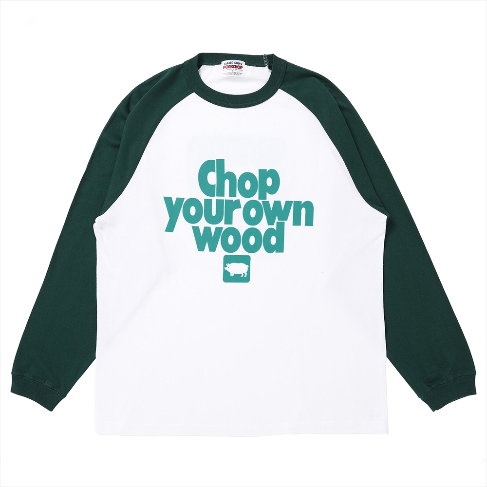 画像: PORKCHOP/CYOW RAGLAN L/S TEE（EMERALD/GREEN）［ラグラン長袖T-25春夏］