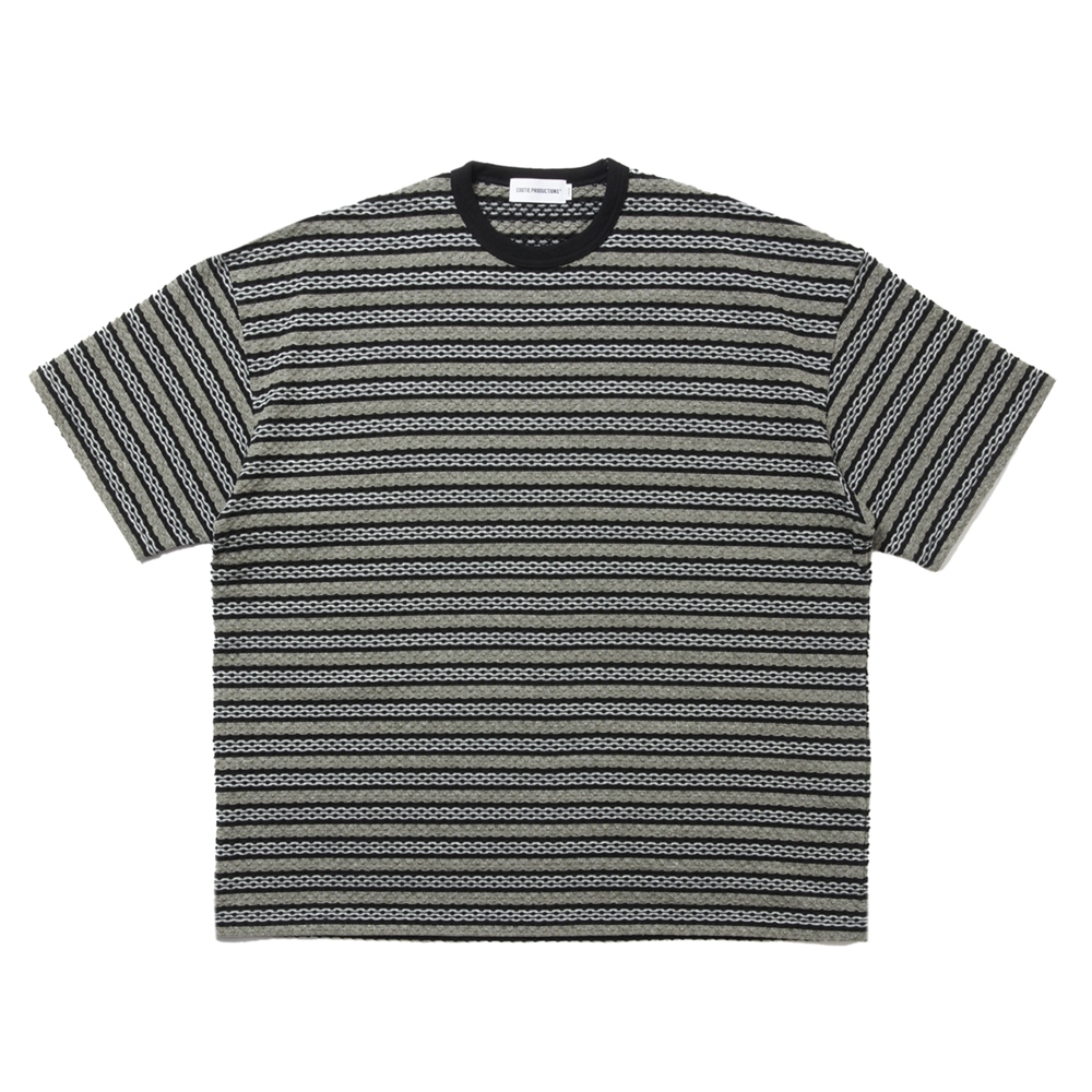 画像: COOTIE PRODUCTIONS/Jacquard Border S/S Tee（Black）［ジャガードボーダーT-25春夏］