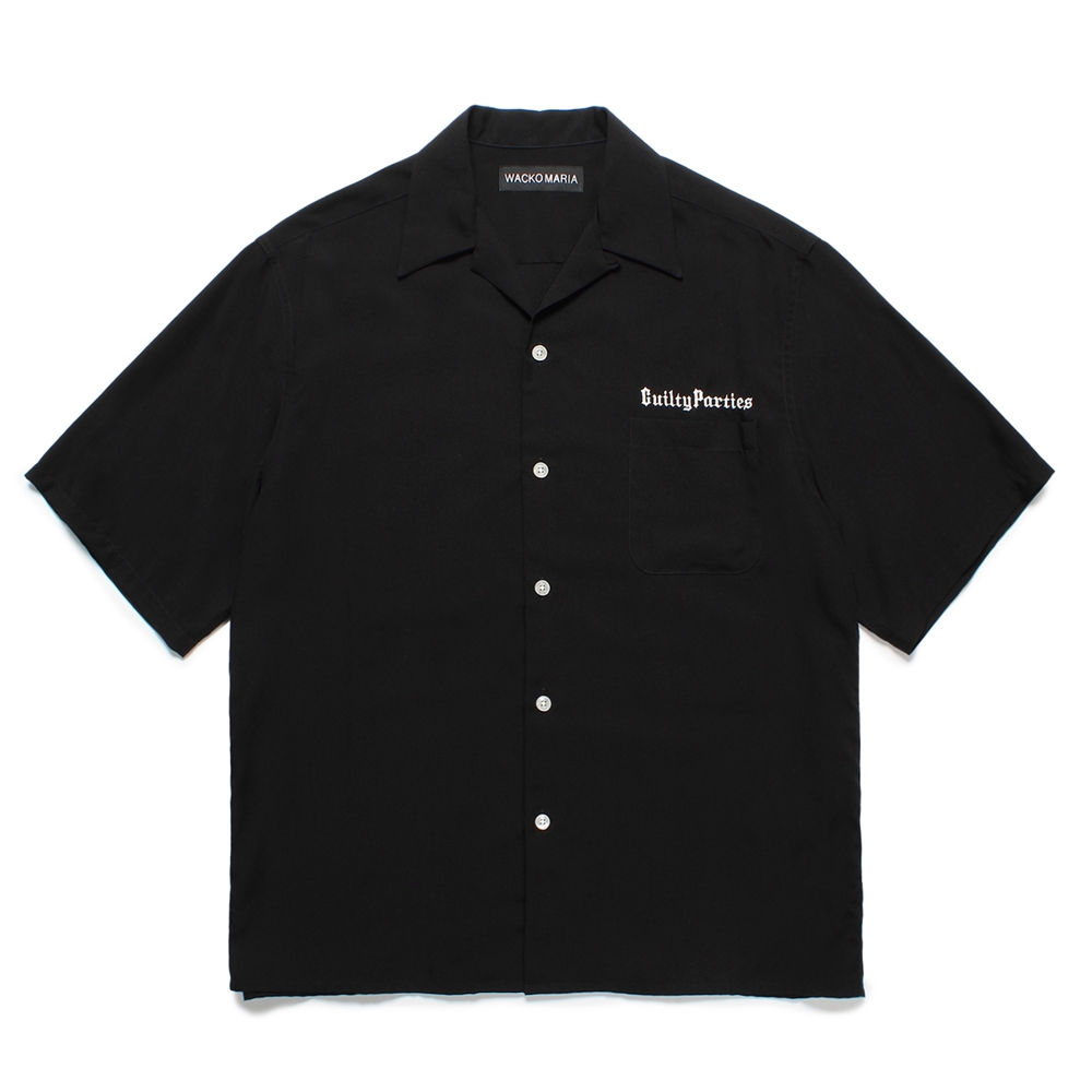 画像: WACKO MARIA/50'S OPEN COLLAR SHIRT（BLACK）［50'Sオープンカラーシャツ-25春夏］
