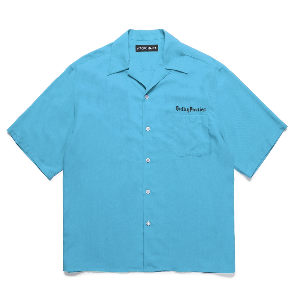 画像1: WACKO MARIA/50'S OPEN COLLAR SHIRT（BLUE）［50'Sオープンカラーシャツ-25春夏］ (1)