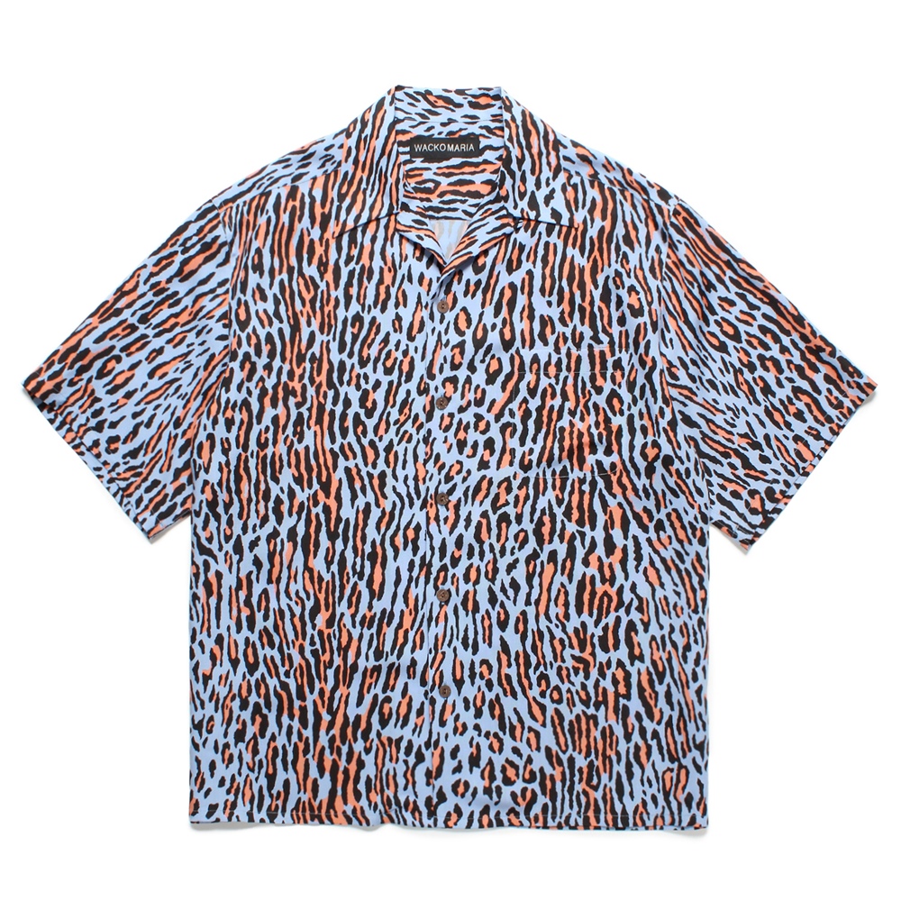 画像: WACKO MARIA/LEOPARD HAWAIIAN SHIRT（BLUE）［レオパードハワイアンシャツ-25春夏］