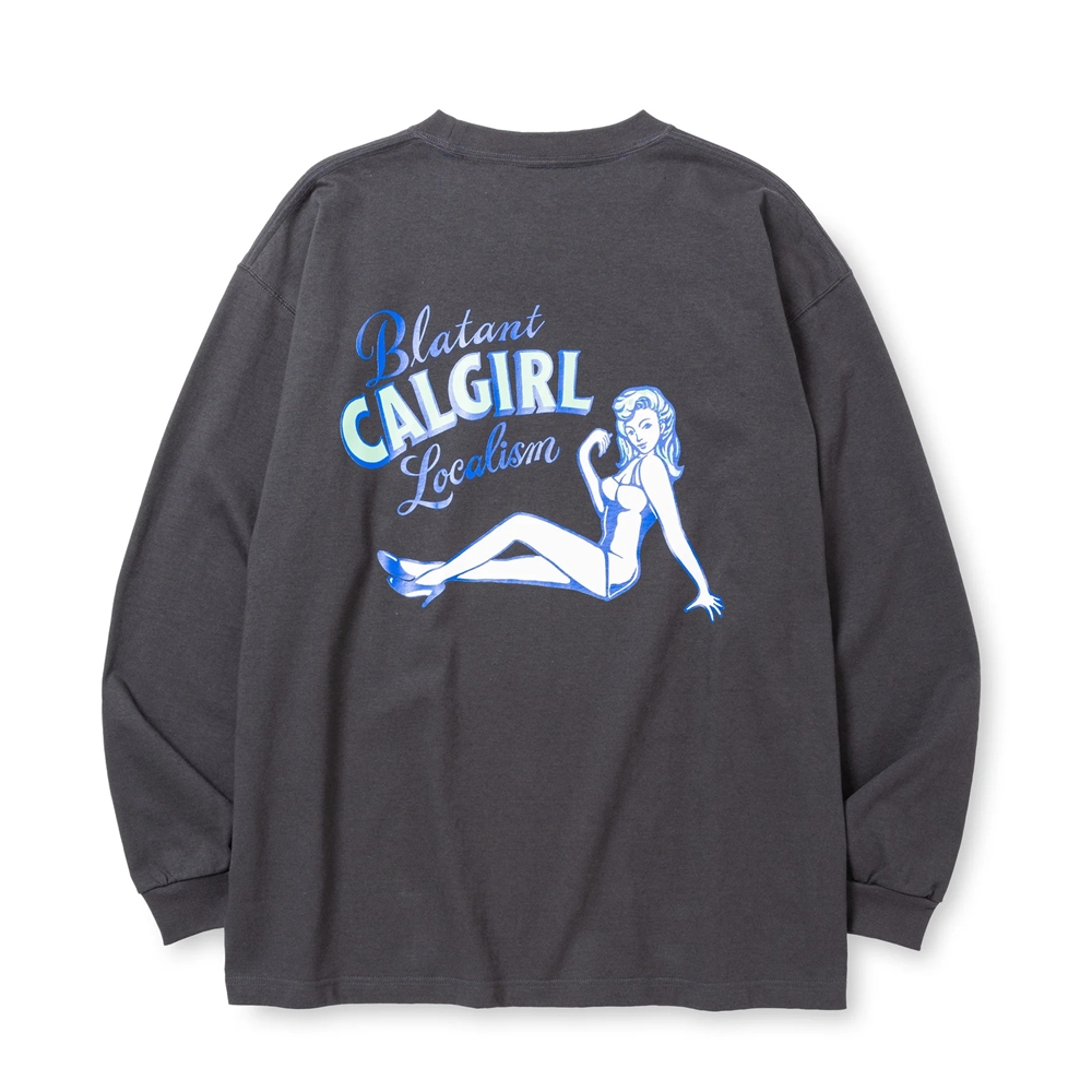 画像: CALEE/VINTAGE TYPE SYNDICATE RETRO GIRL L/S TEE ＜NATURALLY PAINT DESIGN＞（BLACK）［プリント長袖T-25春夏］