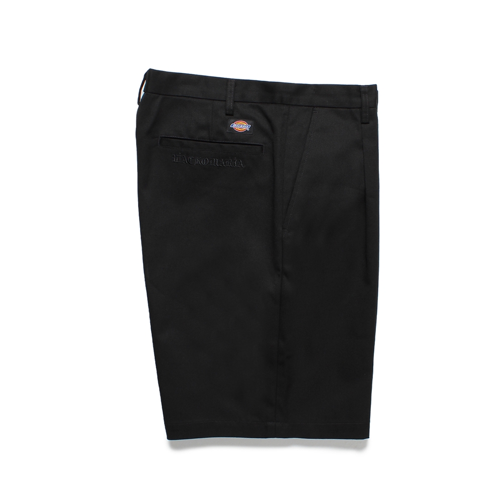 画像: WACKO MARIA/DICKIES / PLEATED SHORT TROUSERS（BLACK）［ワンタックショートトラウザース-25春夏］