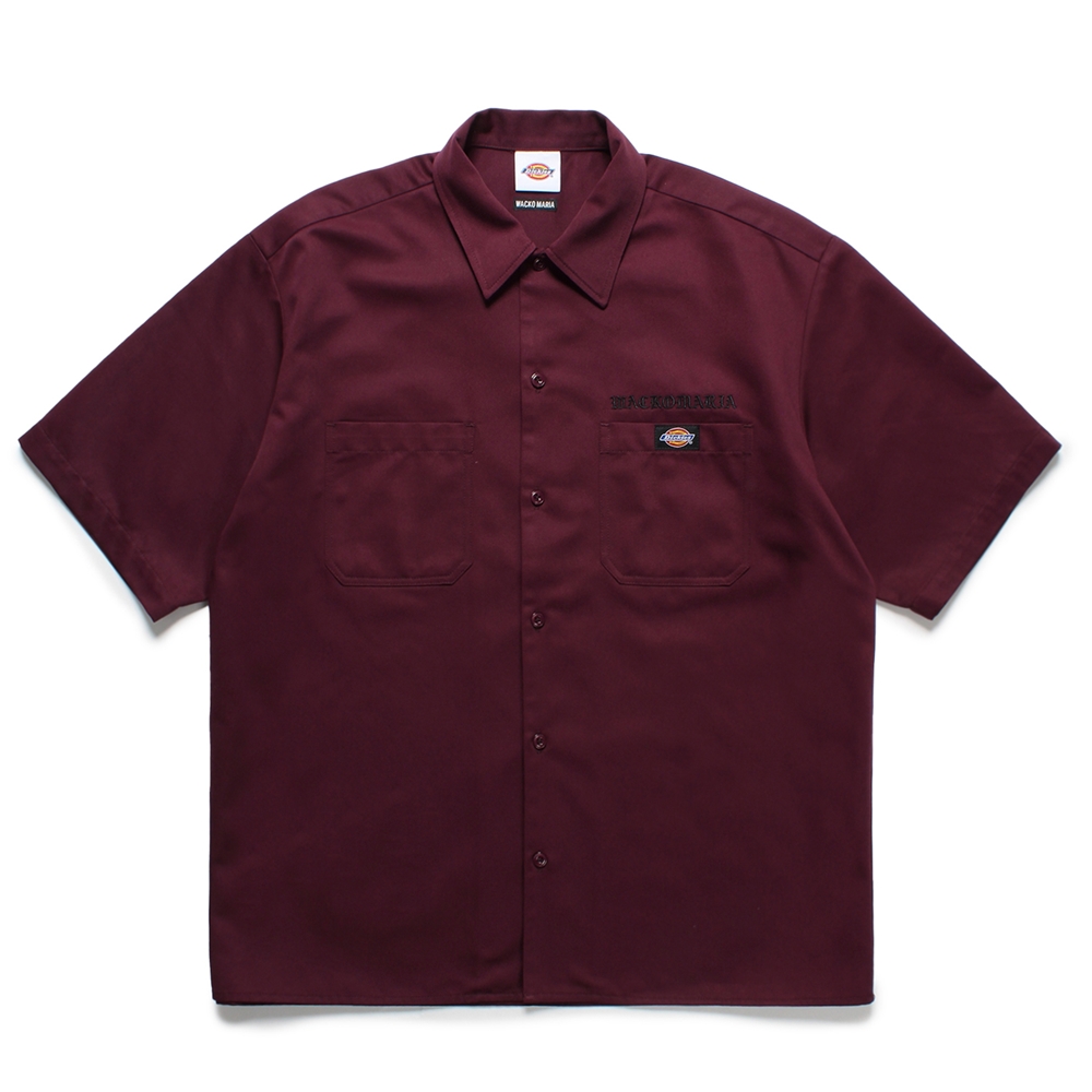 画像: WACKO MARIA/DICKIES / WORK SHIRT（BURGUNDY）［ワークシャツ-25春夏］
