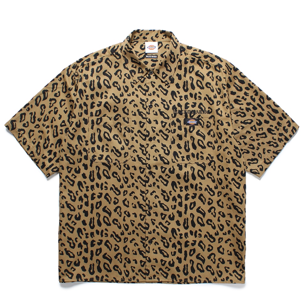 画像: WACKO MARIA/DICKIES / LEOPARD WORK SHIRT（BEIGE）［レオパードワークシャツ-25春夏］