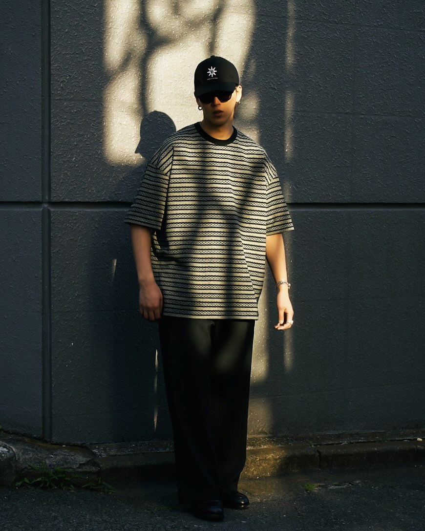 画像: COOTIE PRODUCTIONS/Jacquard Border S/S Tee（Black）［ジャガードボーダーT-25春夏］