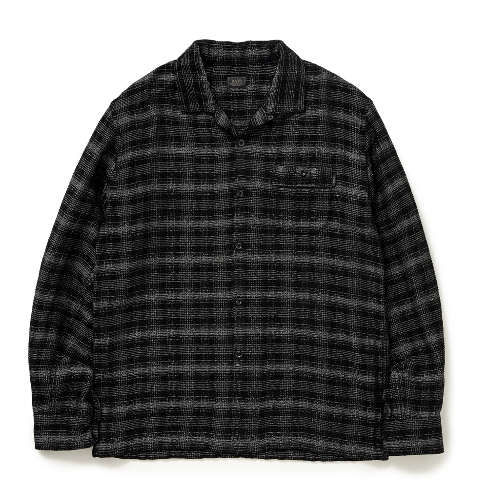 画像: RATS/OMBRE CHECK SHIRT（BLACK/GRAY CHECK）［オンブレチェックシャツ-25春夏］