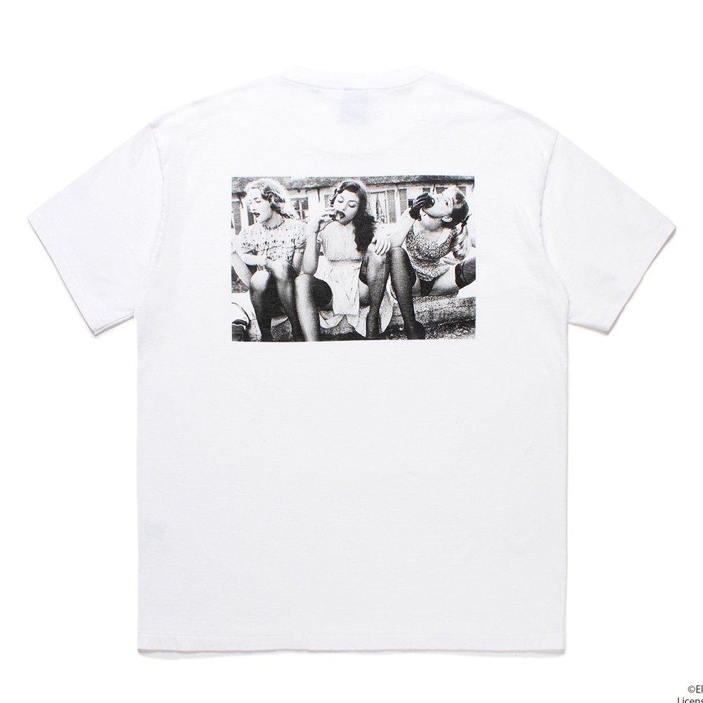 画像: WACKO MARIA/ELLEN VON UNWERTH / WASHED HEAVY WEIGHT T-SHIRT（WHITE）［プリントT-25春夏］