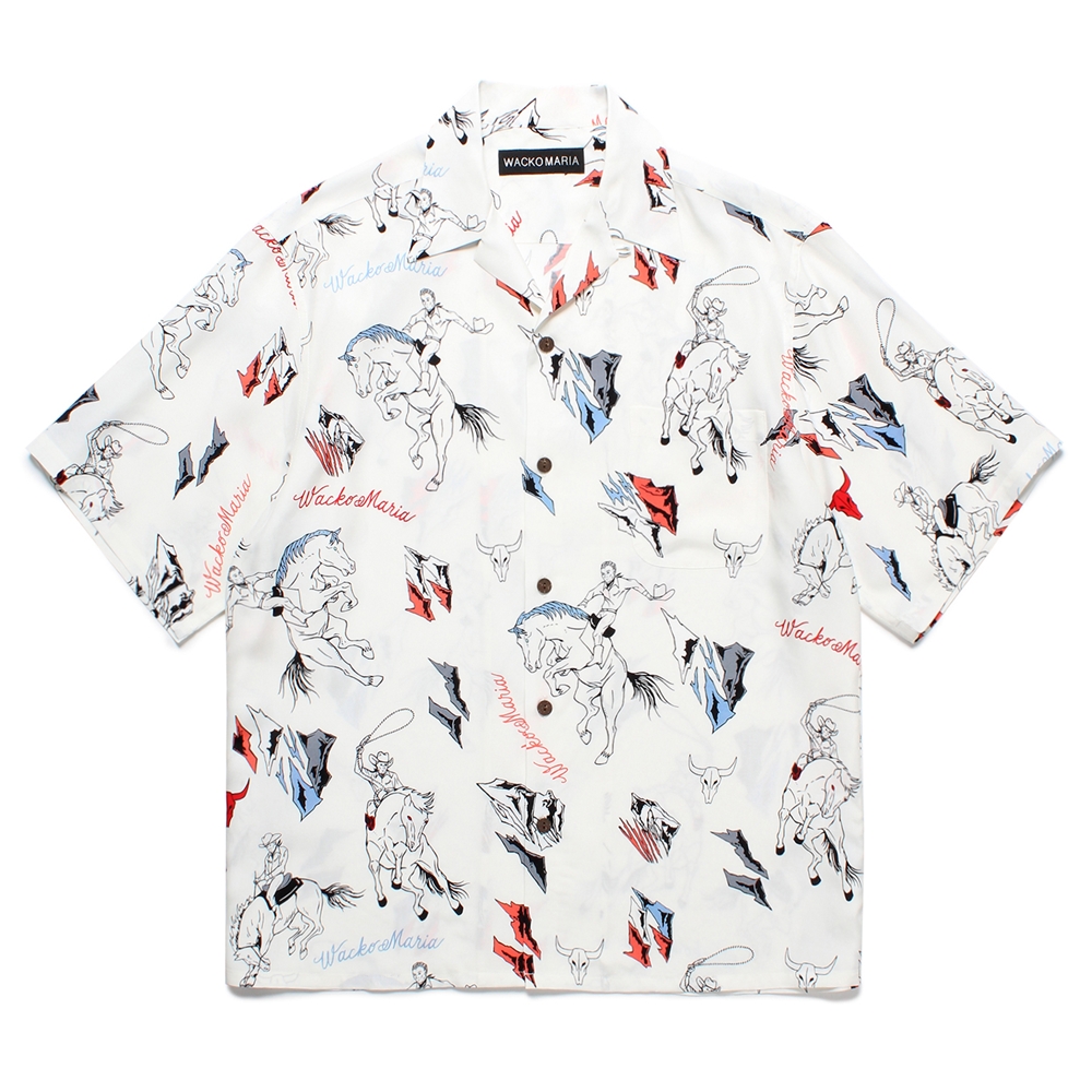 画像: WACKO MARIA/HAWAIIAN SHIRT（WHITE）［ハワイアンシャツ-25春夏］