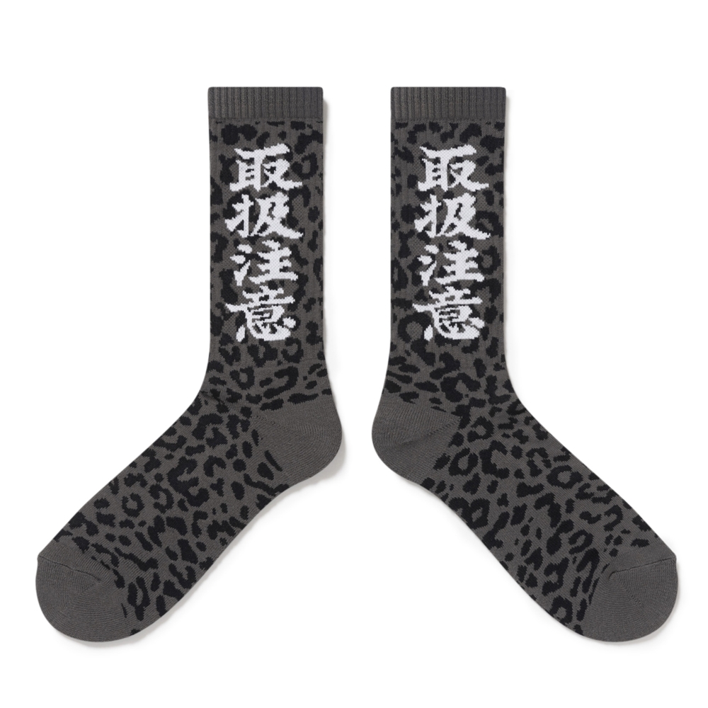 画像: BlackEyePatch/LEOPARD PATTERNED HWC SOCKS（GRAY）