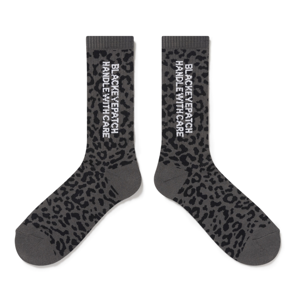 画像: BlackEyePatch/LEOPARD PATTERNED HWC SOCKS（GRAY）