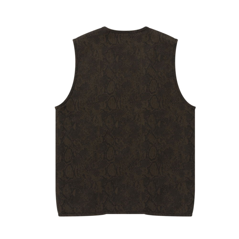 BlackEyePatch/PYTHON PATTERNED DUCK VEST（OLIVE） - JONAS
