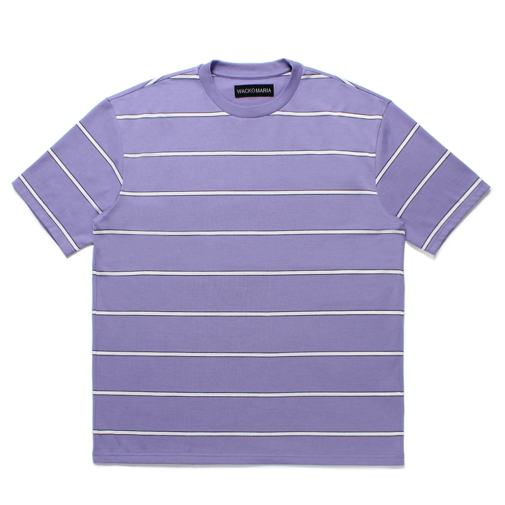 画像: WACKO MARIA/STRIPED T-SHIRT（PURPLE）［ストライプT-25春夏］