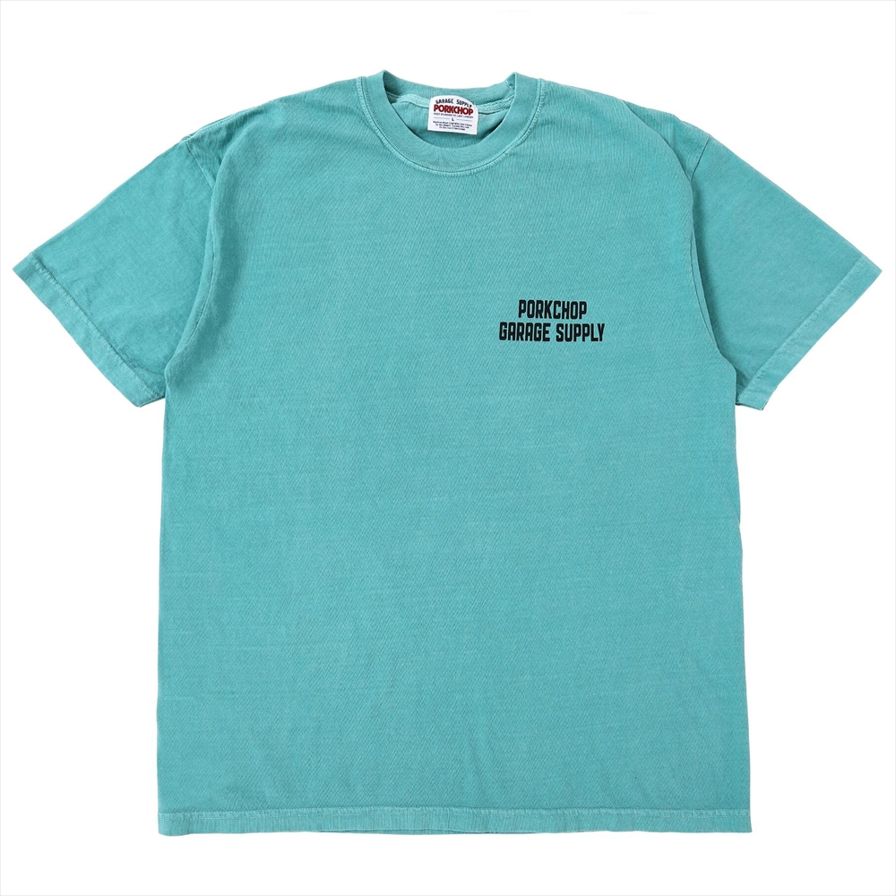 画像: PORKCHOP/BAR&SHIELD TEE（MINT GREEN）［プリントT-25春夏］