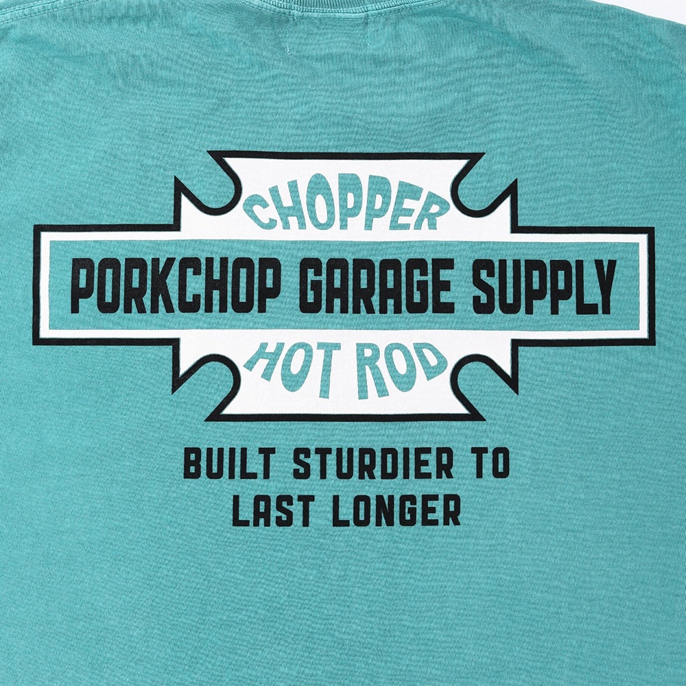 画像: PORKCHOP/BAR&SHIELD TEE（MINT GREEN）［プリントT-25春夏］