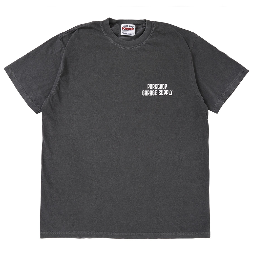 画像: PORKCHOP/BAR&SHIELD TEE（ASH BLACK）［プリントT-25春夏］
