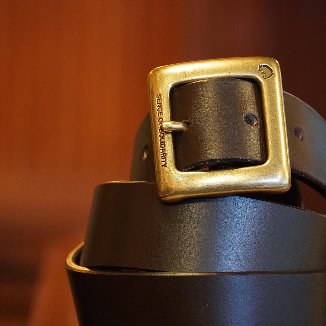 画像: RATS/LEATHER BELT（BROWN/GOLD）［レザーベルト-25春夏］