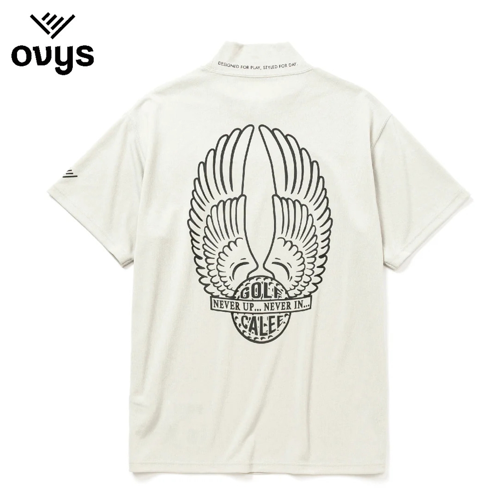 画像: CALEE × ovys MOCK NECK BACK MESH S/S TEE ＜A TYPE＞（WHITE）［モックネックT-25春夏］