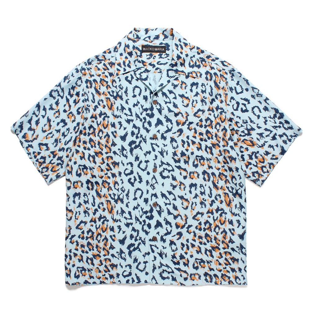 画像: WACKO MARIA/LEOPARD HAWAIIAN SHIRT（BLUE）［レオパードハワイアンシャツ-25春夏］