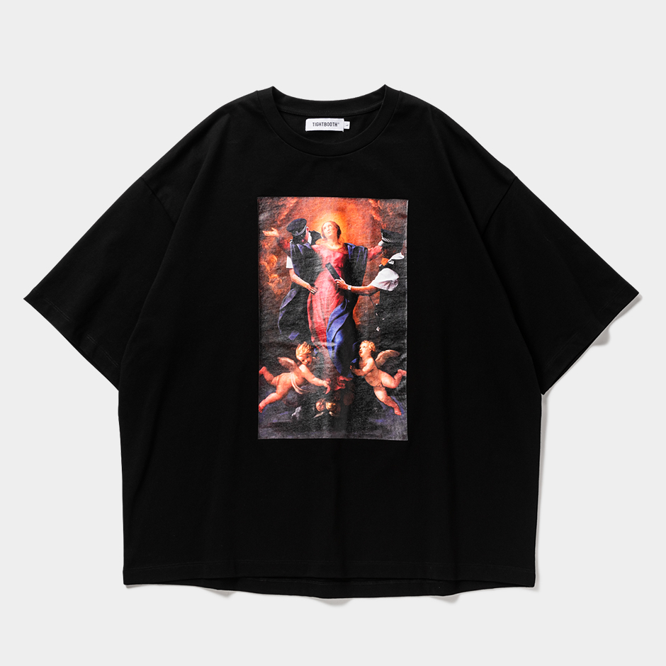 画像: TIGHTBOOTH/POLICE CHECKUP S/S T-SHIRT（Black）［プリントT-25春夏］