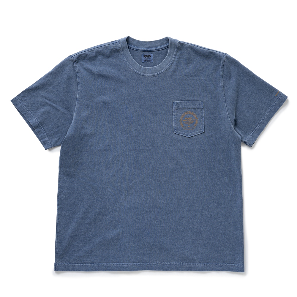 画像1: RATS/PIGMENT DYED POCKET TEE（NAVY）［ピグメント染めポケT-25春夏］ (1)