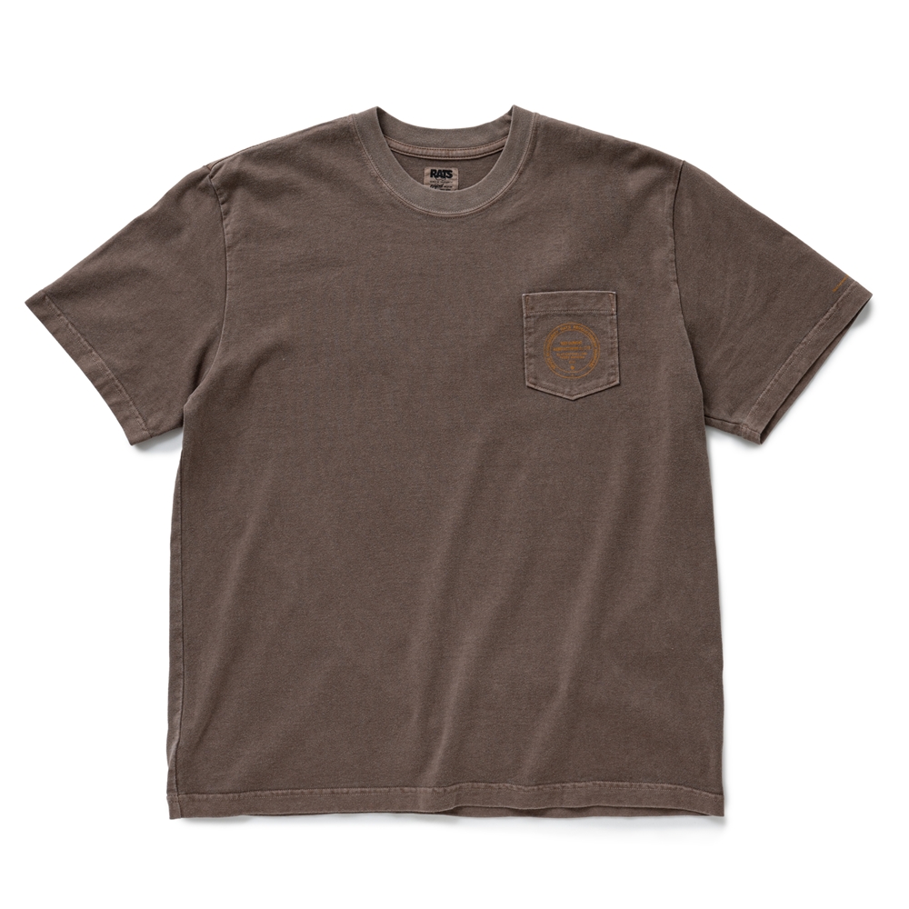 画像: RATS/PIGMENT DYED POCKET TEE（BROWN）［ピグメント染めポケT-25春夏］