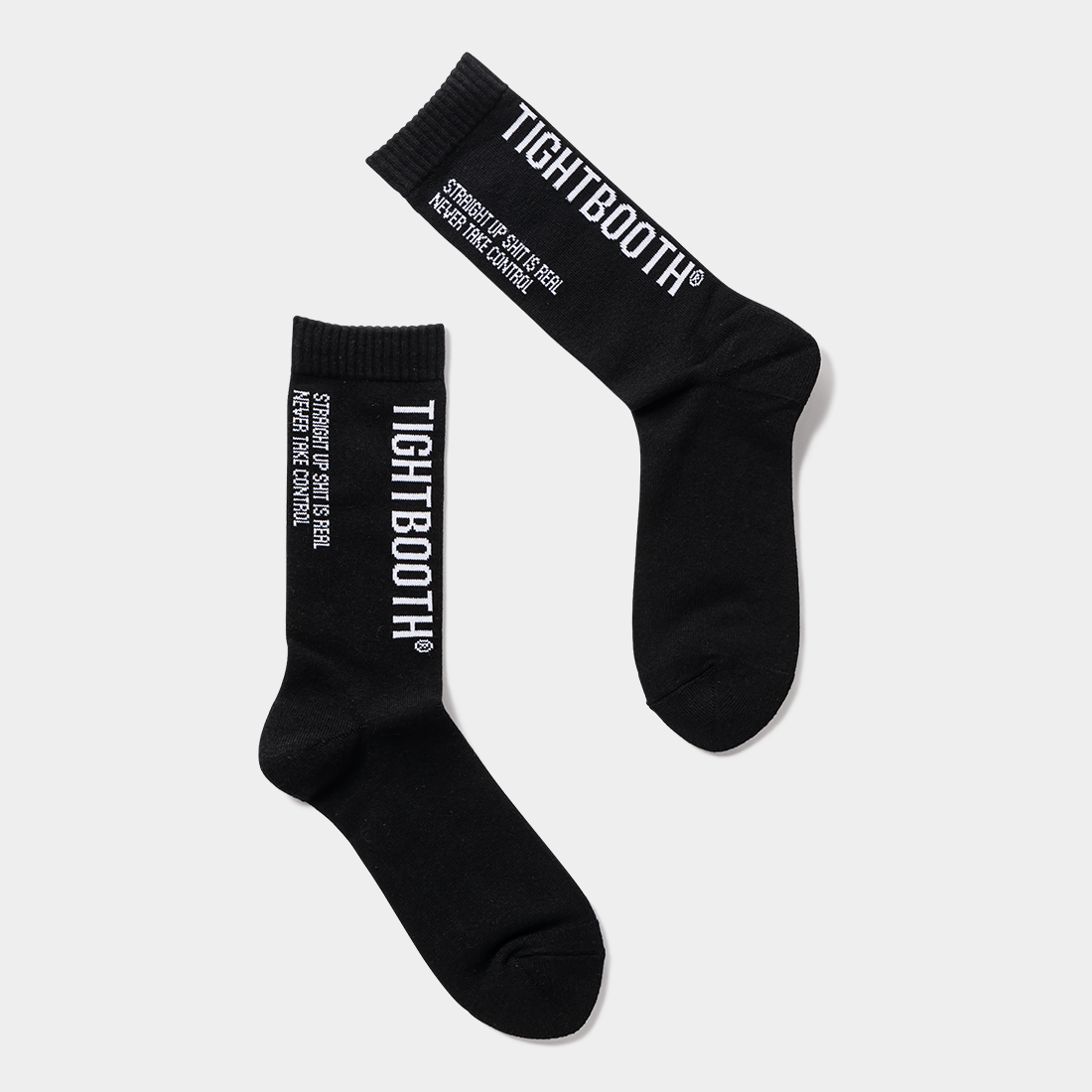 画像: TIGHTBOOTH/LABEL LOGO SOCKS（Black）［ラベルロゴソックス-25春夏］