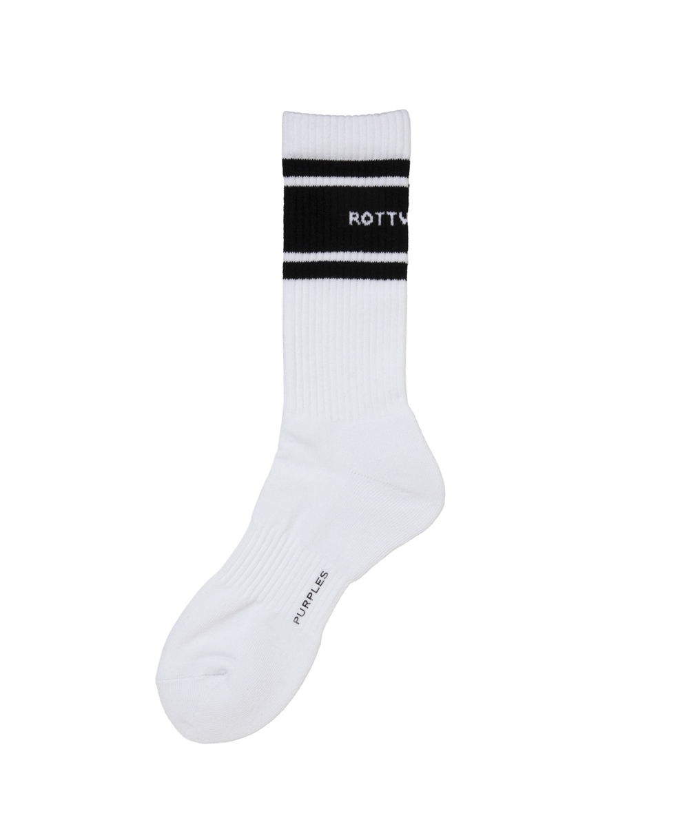 画像: 【25秋冬ご予約受付中！25年9月入荷予定】ROTTWEILER/R9 LINE SOX（WHITE）［ラインソックス-25秋冬］