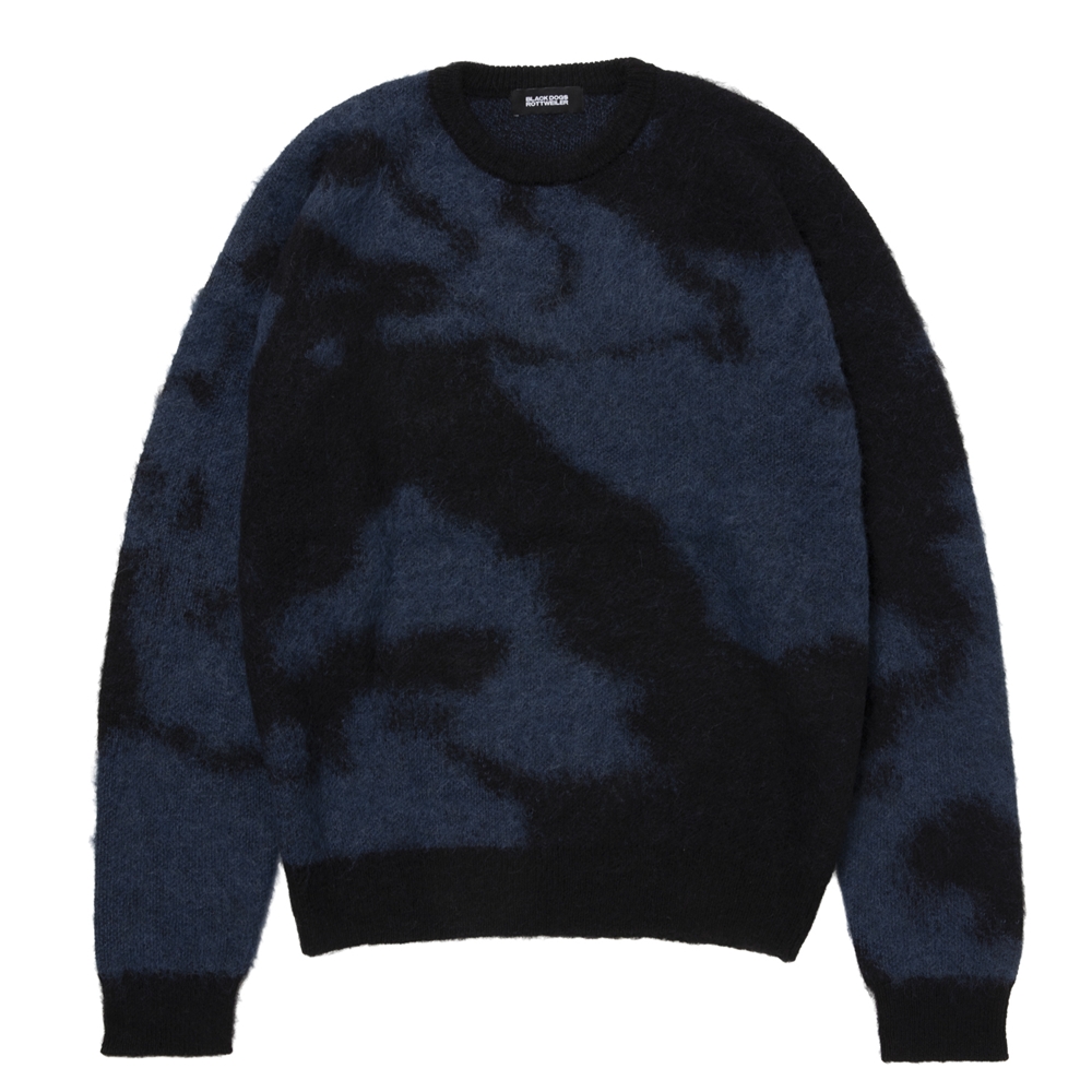 画像: 【25秋冬ご予約受付中！25年10月入荷予定】ROTTWEILER/R9 PAINTED KNIT（BLUE）［モヘアニット-25秋冬］
