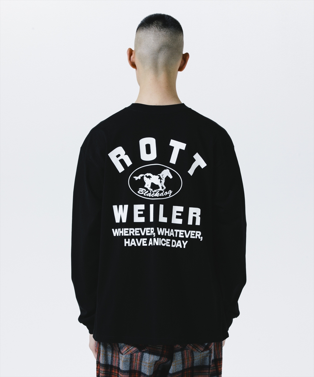 画像: 【25秋冬ご予約受付中！25年8月入荷予定】ROTTWEILER/HORSE LS TEE（BLACK）［プリント長袖T-25秋冬］