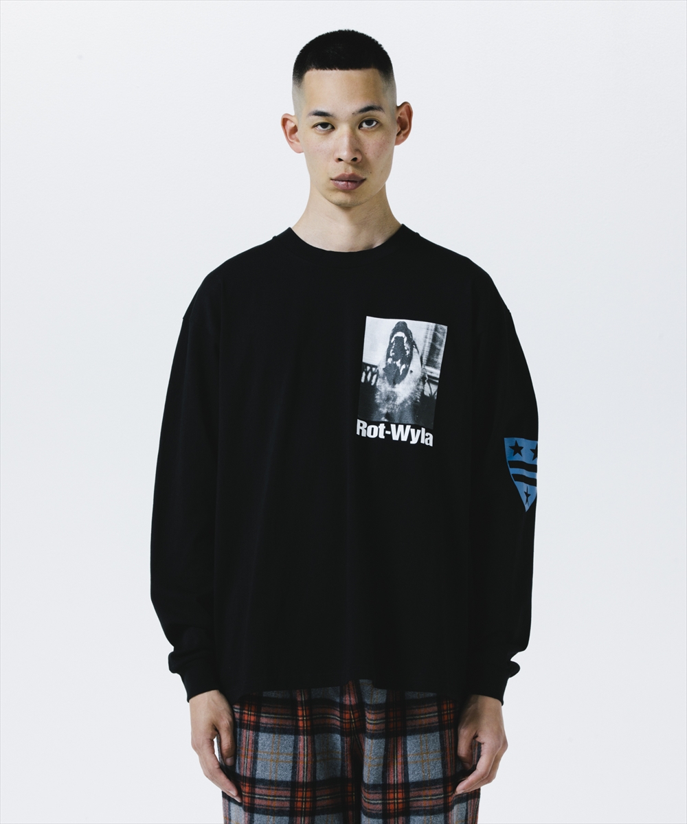 画像: 【25秋冬ご予約受付中！25年8月入荷予定】ROTTWEILER/DOG PHOTO LS TEE（BLACK）［プリント長袖T-25秋冬］
