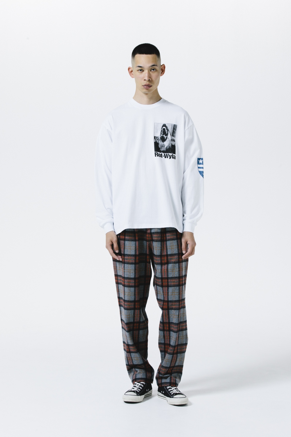 画像: 【25秋冬ご予約受付中！25年8月入荷予定】ROTTWEILER/DOG PHOTO LS TEE（WHITE）［プリント長袖T-25秋冬］