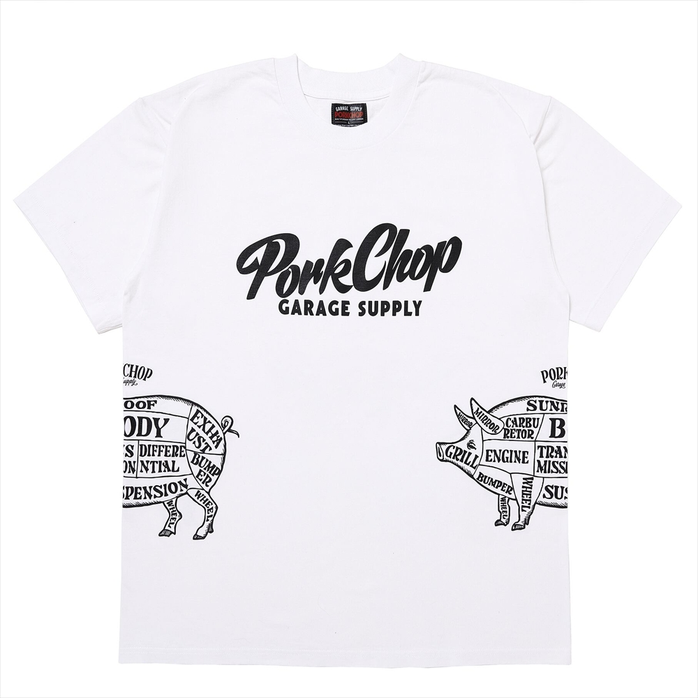画像: PORKCHOP/MULTI LOGOS TEE 2025（WHITE）［プリントT-25春夏］