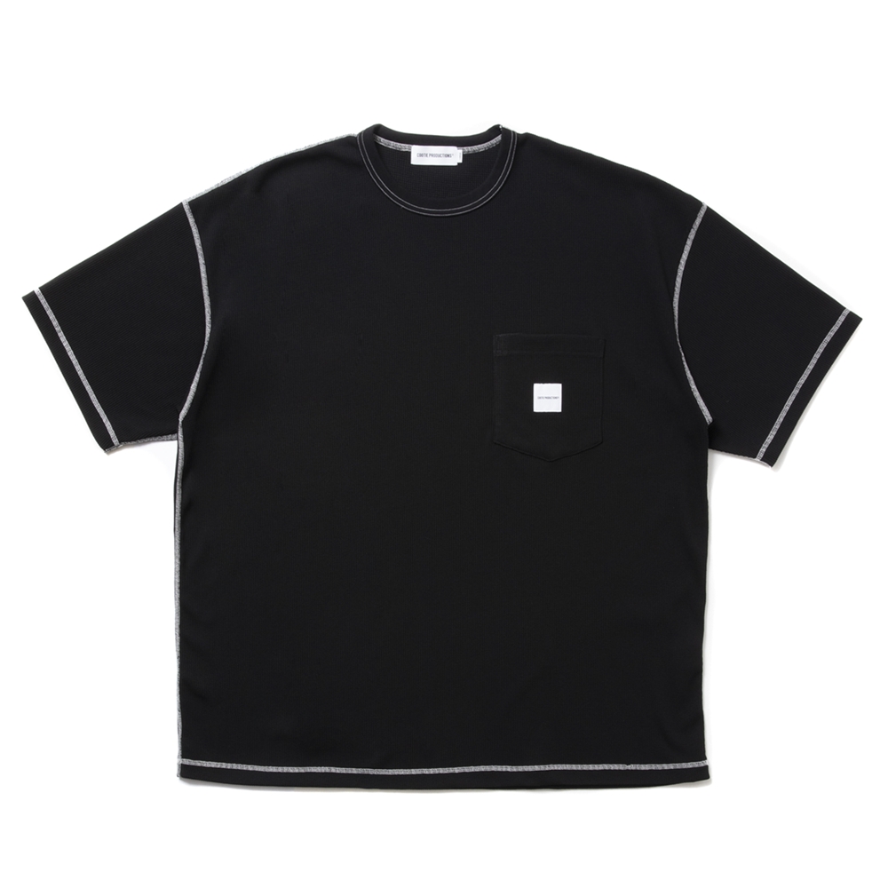 画像: COOTIE PRODUCTIONS/T/C Waffle Error Fit S/S Tee（Black/White）［ワッフルエラーフィットポケT-25春夏］