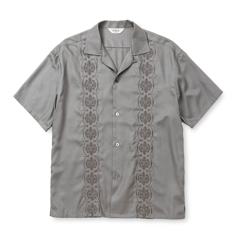 画像: CALEE/VINTAGE TYPE GUAYABERA SH（GRAY）［キューバシャツ-25春夏］