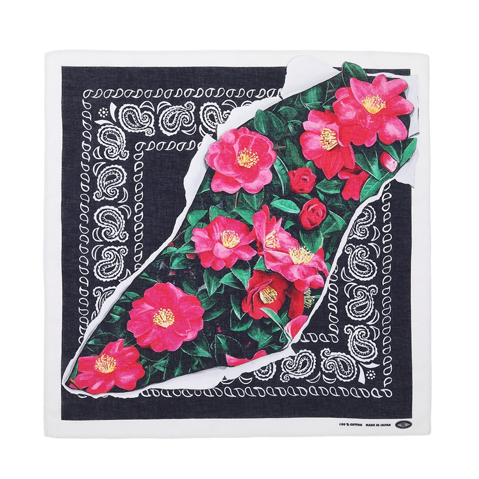 画像: CHALLENGER/SASANQUA BANDANA（BLACK）［サザンカバンダナ-25秋冬］