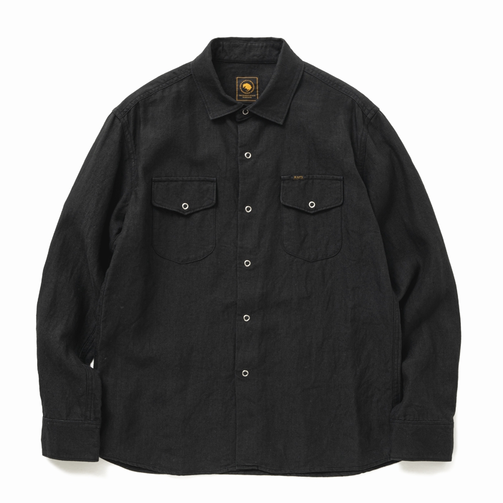 画像: RATS/LINEN SHIRT（BLACK）［リネンシャツ-25春夏］