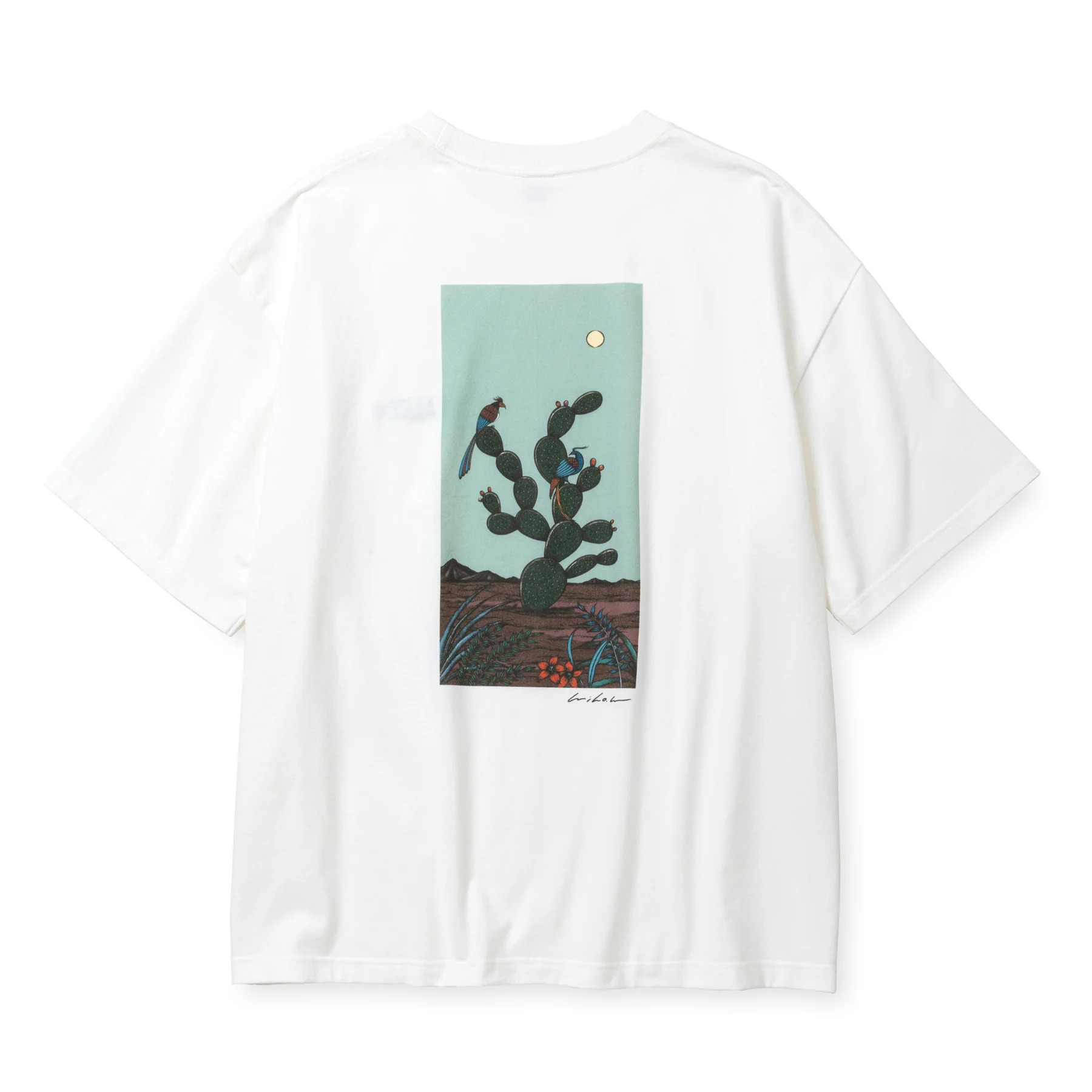 画像: CALEE/× MIHO MURAKAMI DROP SHOULDER PRINT TEE（WHITE/B）［ドロップショルダープリントT-25春夏］